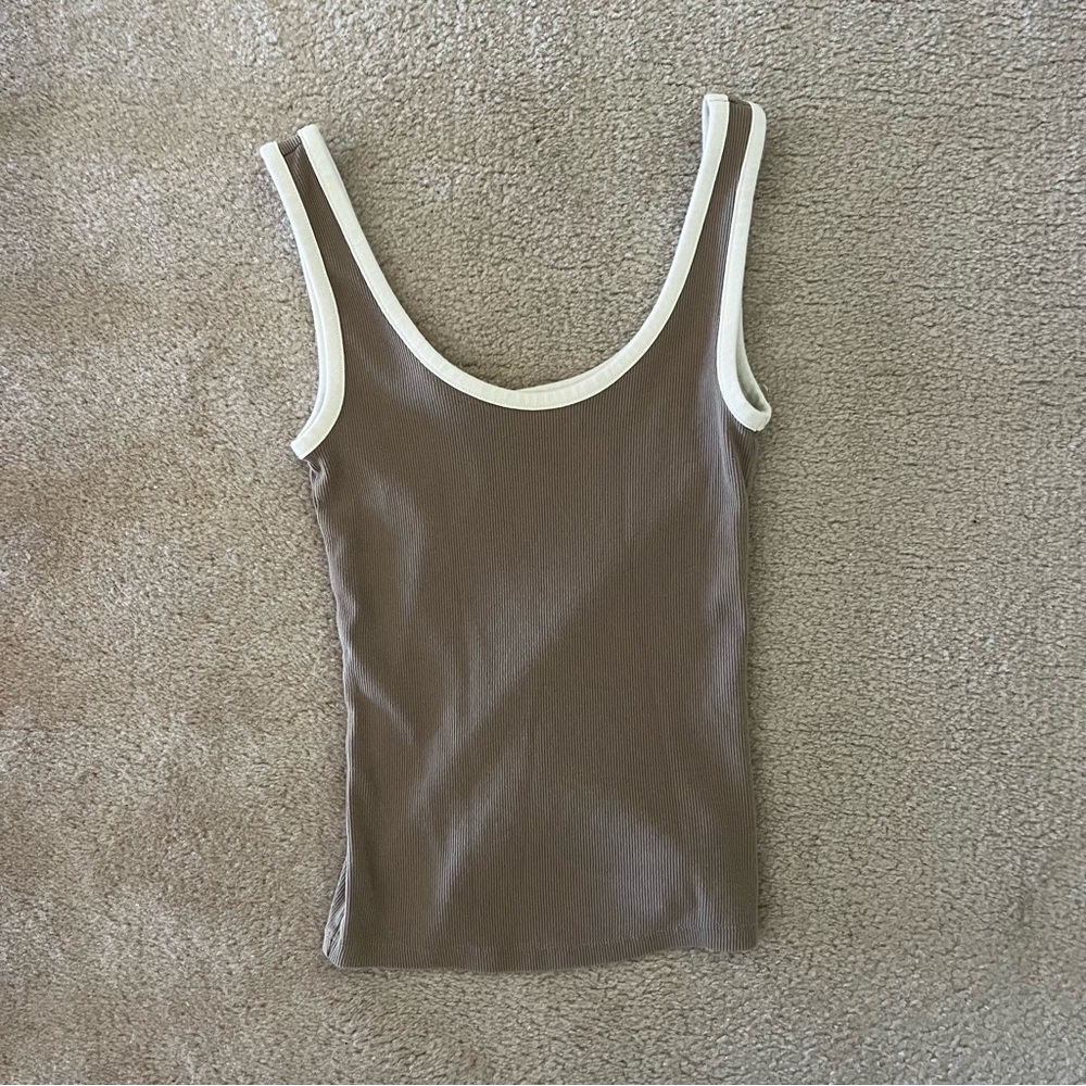 Aerie double scoop neck tank Top